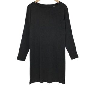 The Territory Ahead Women’s Wool Blend Long Sleeve Mini Dress Grey Textured Sz S